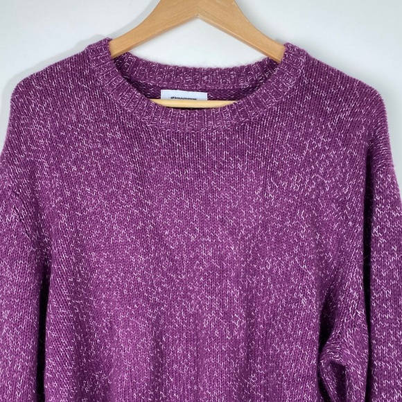 Urban Outfitters Crew Neck Knit Sweater Purple White Size XL - Picture 7 of 7